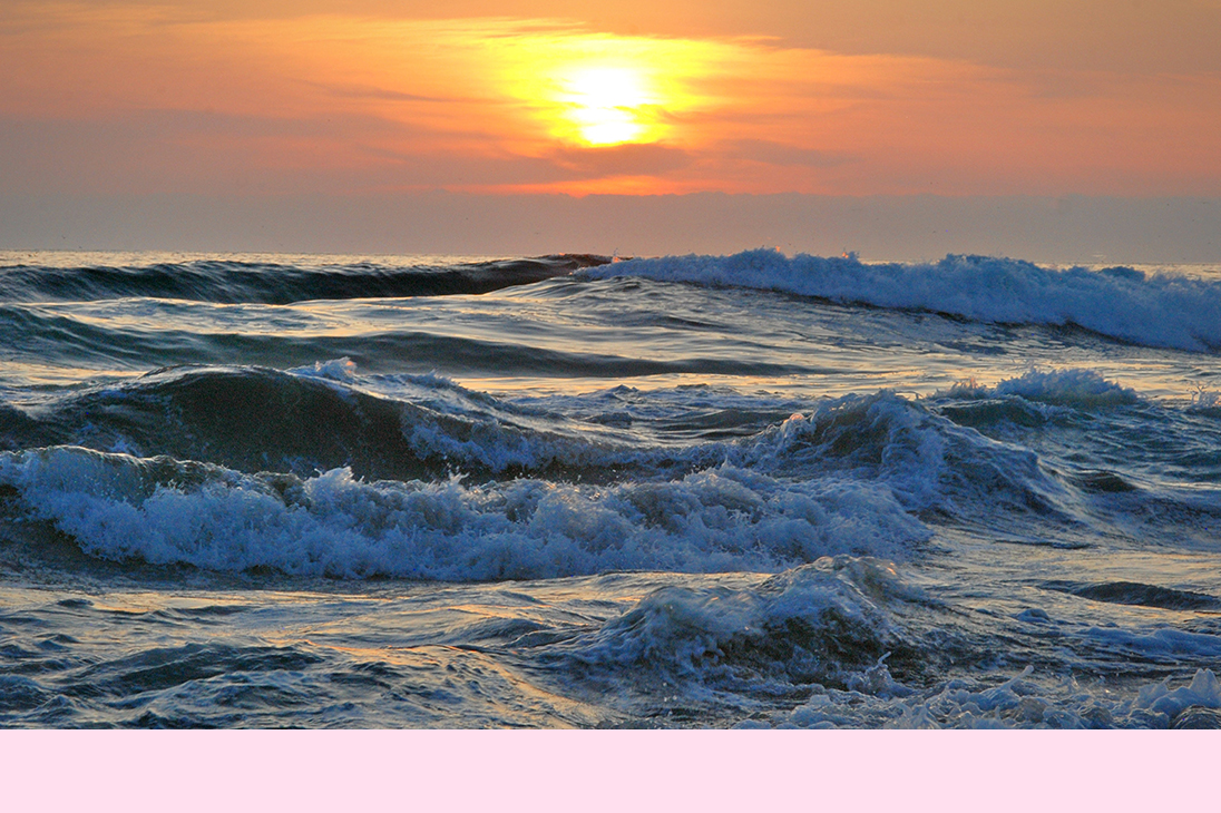 heavy ocean waves at sunset | Just Another Mary