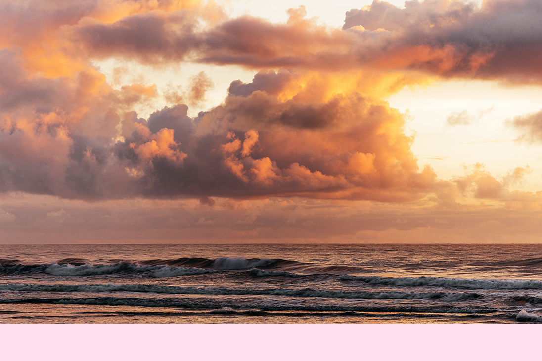 Ocean waves and pink sky at sunset | Just Another Mary