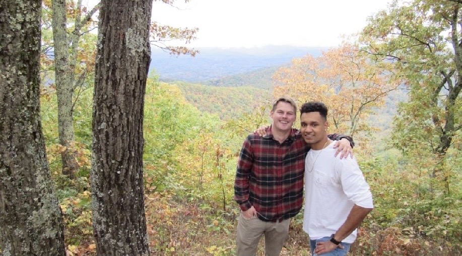 Ethan and Thad on a hike